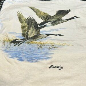 Vintage Hanes Beefy-T Tee With Goose Print & T.S.F. Originals Pocket Design